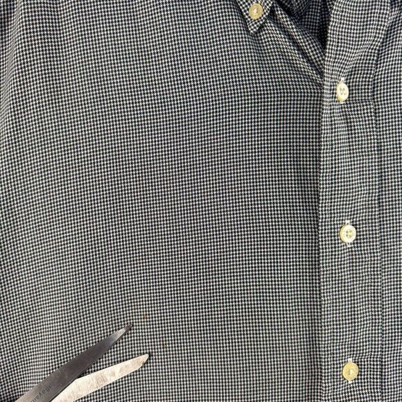 VTG Ralph Lauren Golf Blake Shirt Mens XL Gray Houndstooth Preppy Y2K FITS BIG - Picture 7 of 12